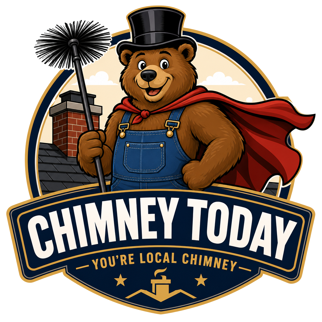Chimney Today bear mascot logo